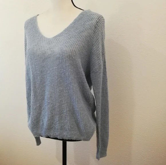 Moon & Madison Light Blue Loose Knit Sweater Size M - Picture 4 of 11